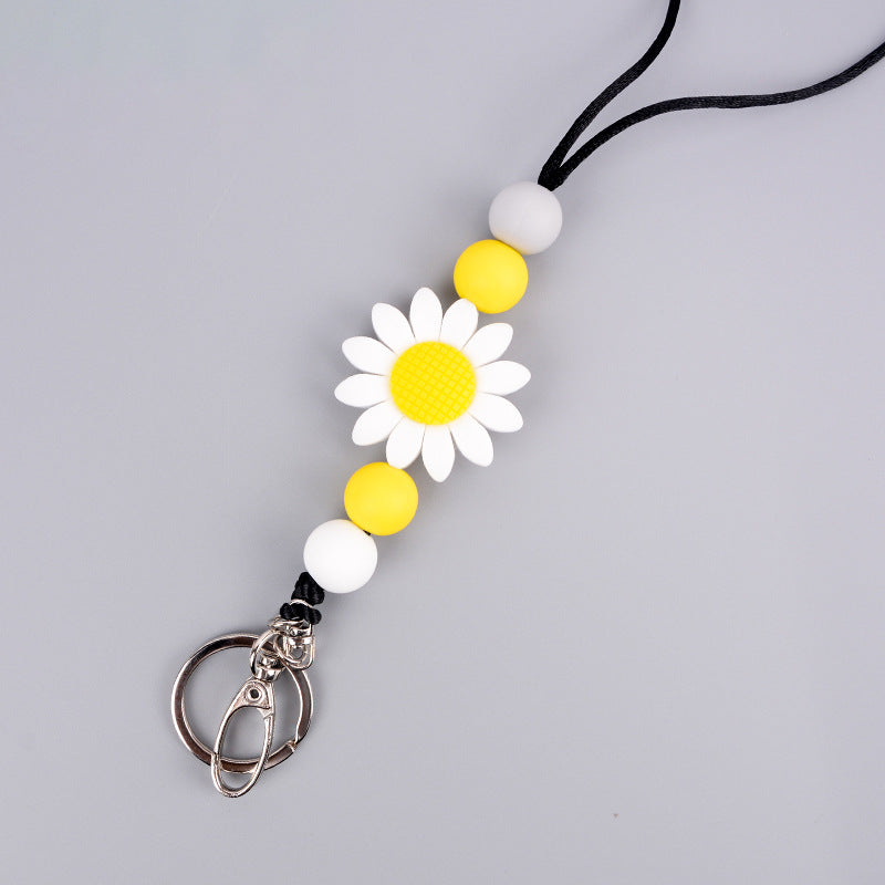 Llavero con cuentas de silicona de 100 piezas al por mayor